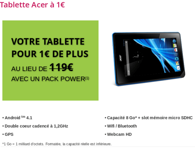 Tablette Acer Iconia