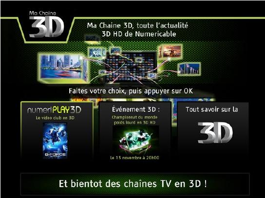 chaine 3d numericable